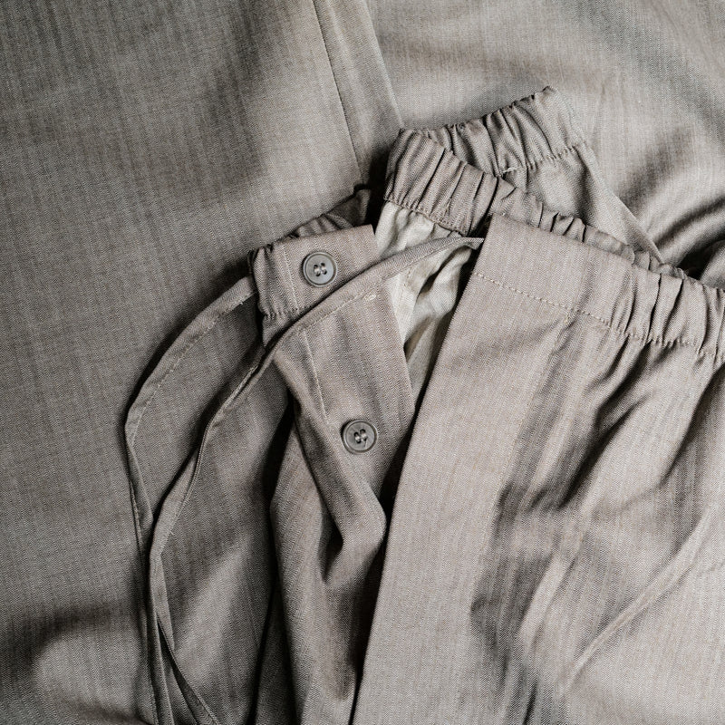 FINE WOOL DRAWSTRING TROUSERS