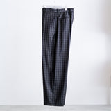 E THOMAS BLOCK CHECK DRESS TROUSERS