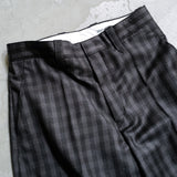 E THOMAS BLOCK CHECK DRESS TROUSERS