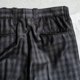 E THOMAS BLOCK CHECK DRESS TROUSERS
