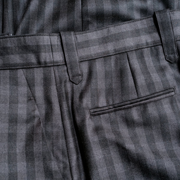E THOMAS BLOCK CHECK DRESS TROUSERS
