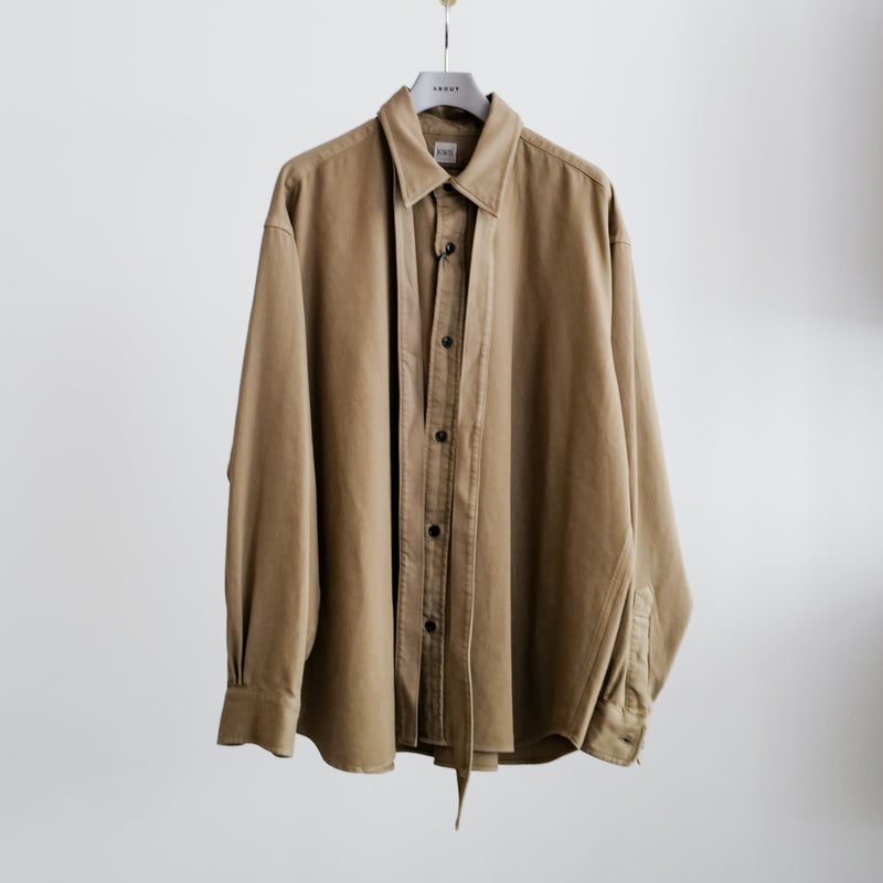 FINE COUNT COTTON PIECE DYE BOWTIE SHIRT
