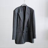 RED PINSTRIPES HERRINGBONE DOUBLE BREASTED TAILOR JK