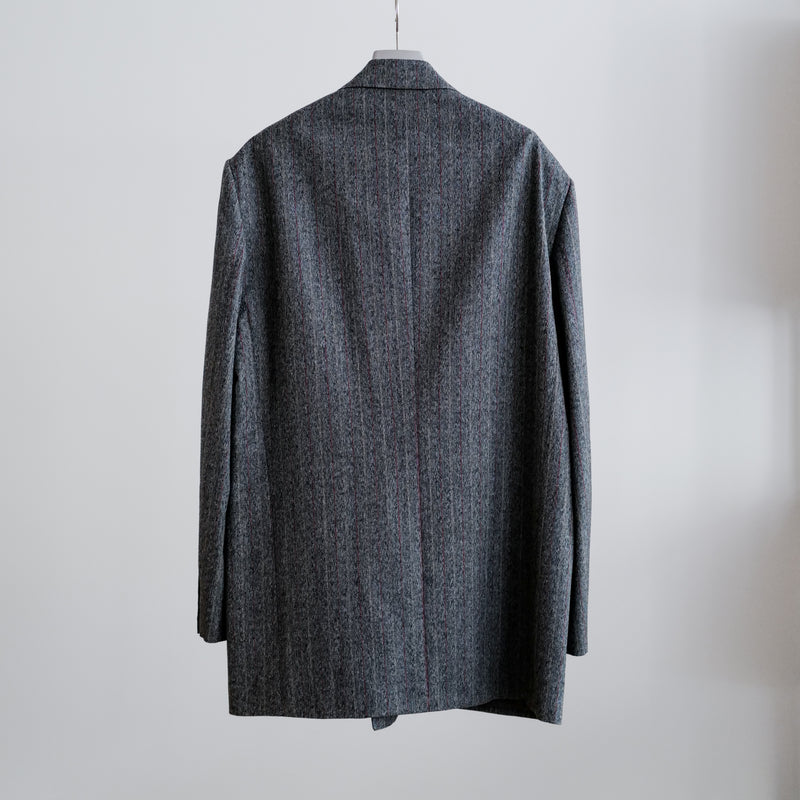 RED PINSTRIPES HERRINGBONE DOUBLE BREASTED TAILOR JK