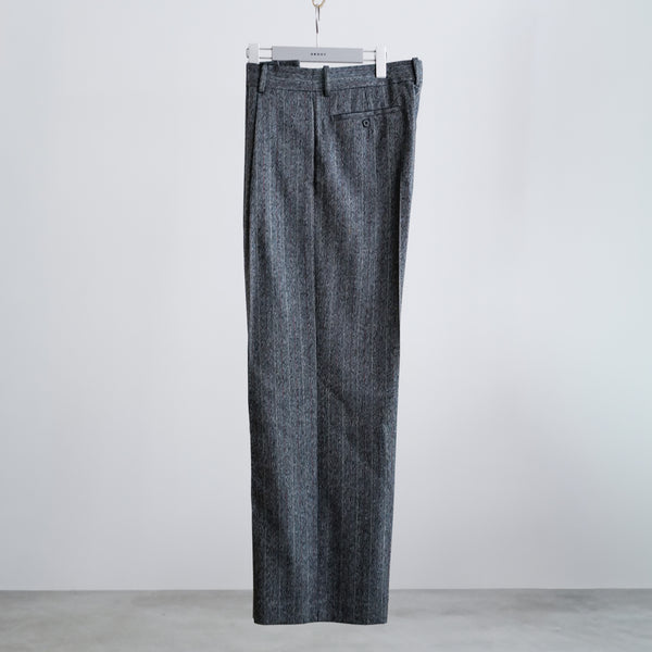 EXTRAFINE COLLEGE FLANNEL WIDE TROUSERS