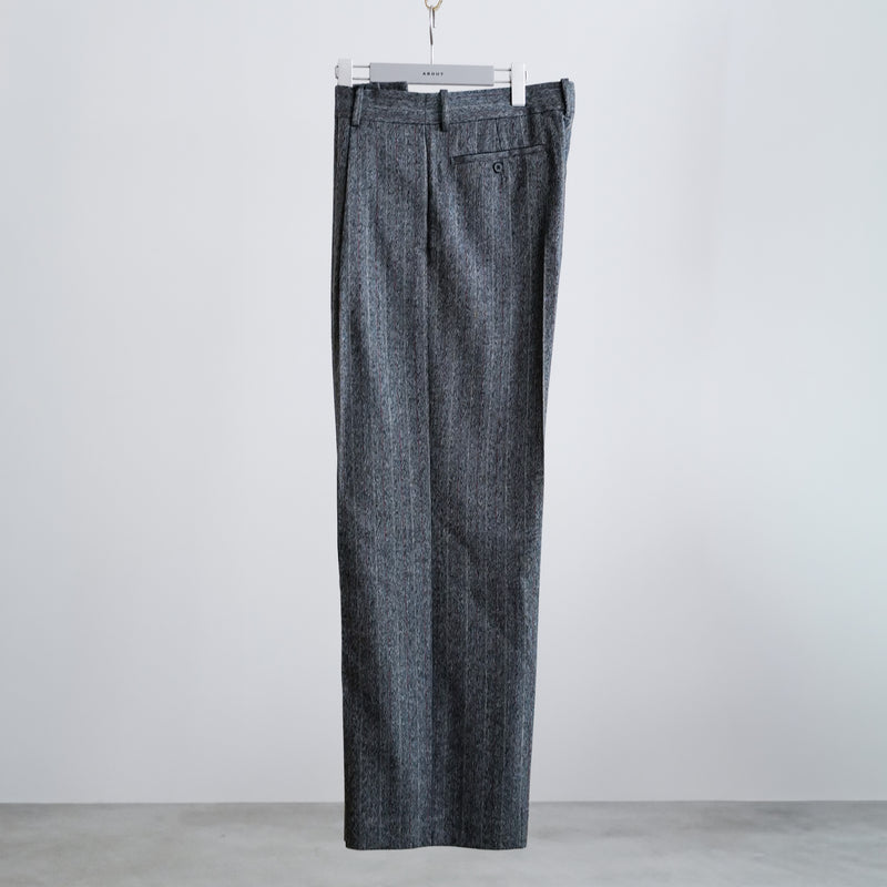 EXTRAFINE COLLEGE FLANNEL WIDE TROUSERS