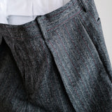 EXTRAFINE COLLEGE FLANNEL WIDE TROUSERS
