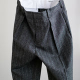 EXTRAFINE COLLEGE FLANNEL WIDE TROUSERS
