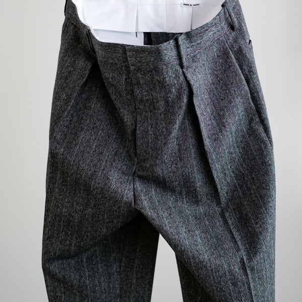 EXTRAFINE COLLEGE FLANNEL WIDE TROUSERS
