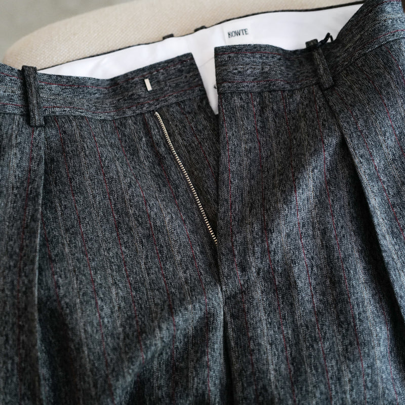 EXTRAFINE COLLEGE FLANNEL WIDE TROUSERS