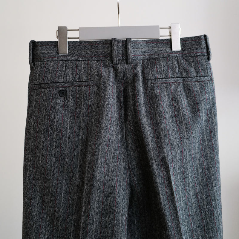 EXTRAFINE COLLEGE FLANNEL WIDE TROUSERS