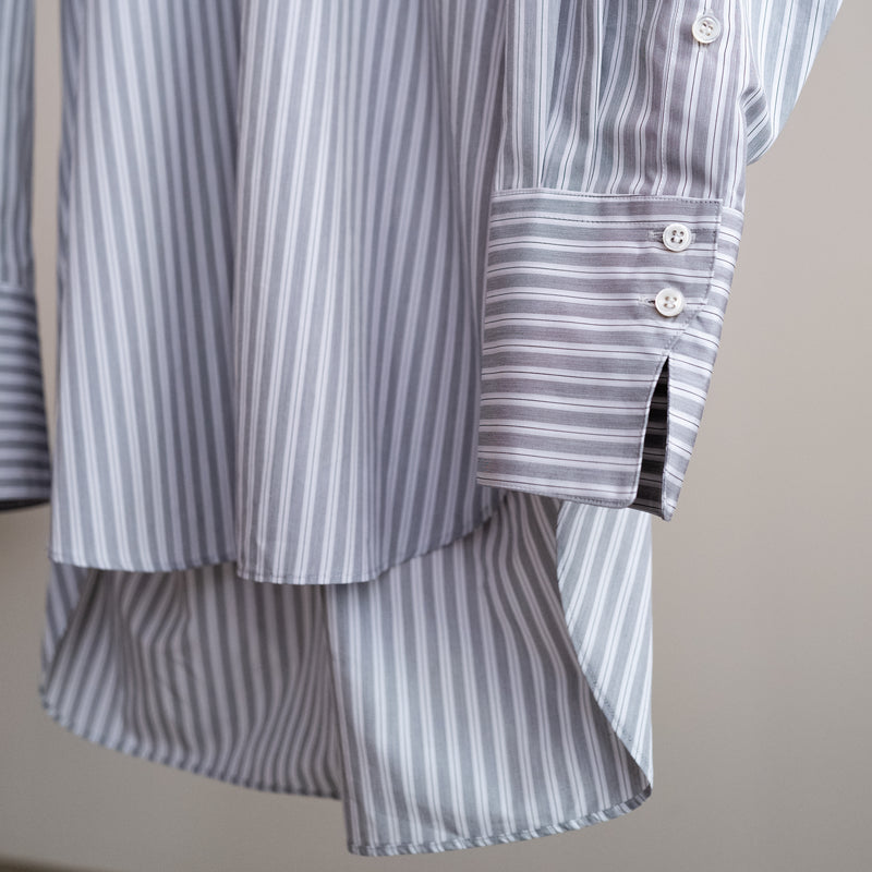 ITALIAN MULTI STRIPES BIG SILHOUETTE SHIRTS