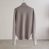 SUPER180'S WORSTED DOUBLE HIGH-NECK KNIT