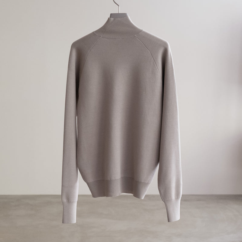 SUPER180'S WORSTED DOUBLE HIGH-NECK KNIT
