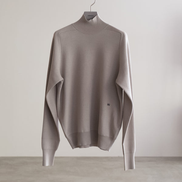 SUPER180'S WORSTED DOUBLE HIGH-NECK KNIT