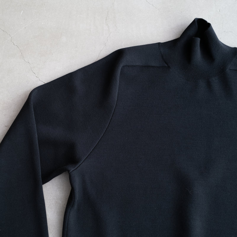 SUPER180'S WORSTED DOUBLE HIGH-NECK KNIT