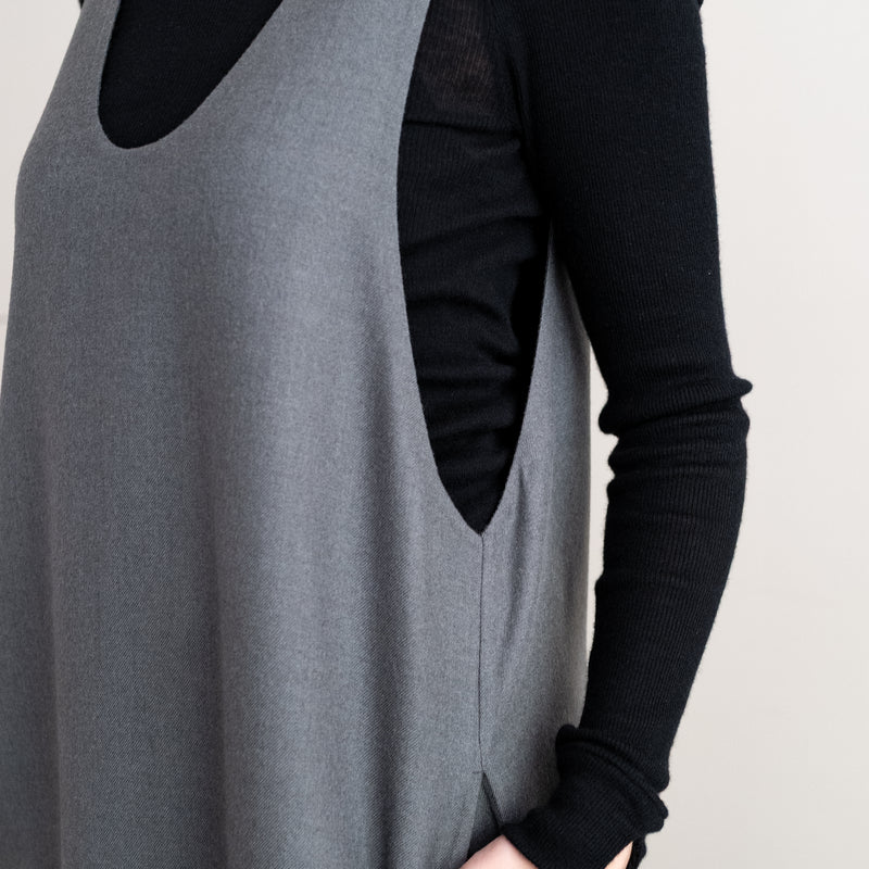 EXTRA FINE WORSTED RIVER LONG DRESS