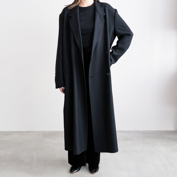 SUPER180'S WORSTED RIVER FULL-LENGTH ROBE COAT