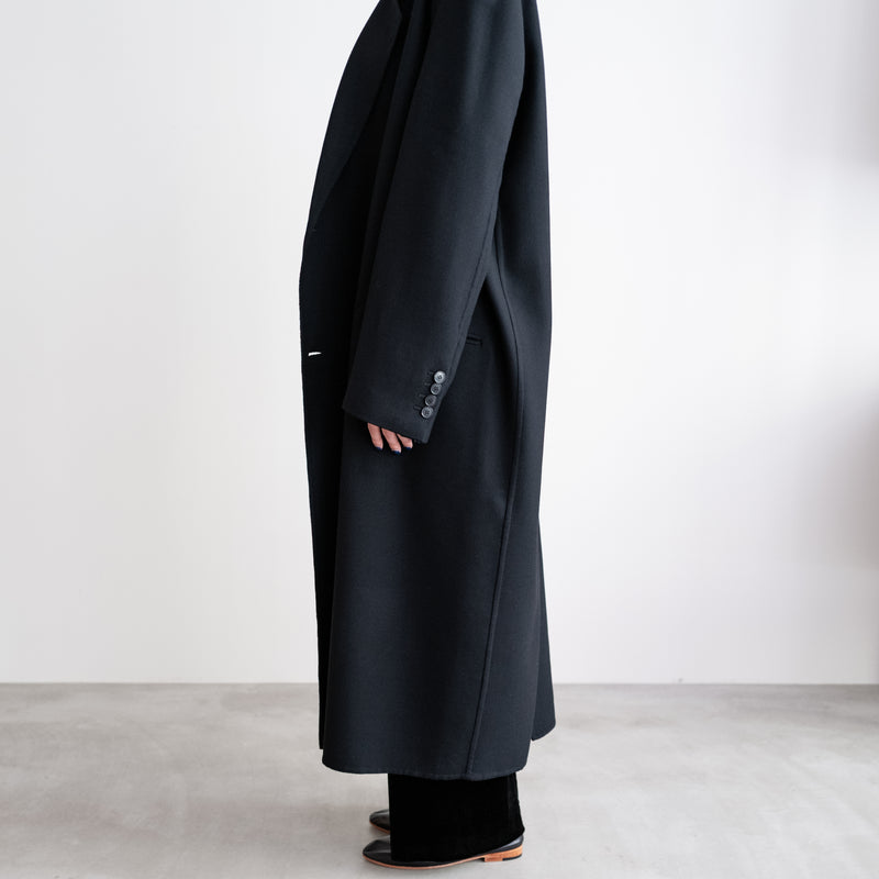 SUPER180'S WORSTED RIVER FULL-LENGTH ROBE COAT
