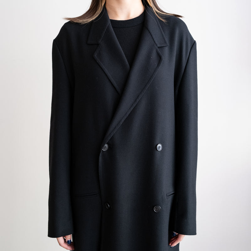 SUPER180'S WORSTED RIVER FULL-LENGTH ROBE COAT