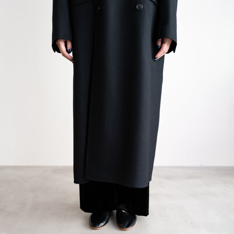 SUPER180'S WORSTED RIVER FULL-LENGTH ROBE COAT