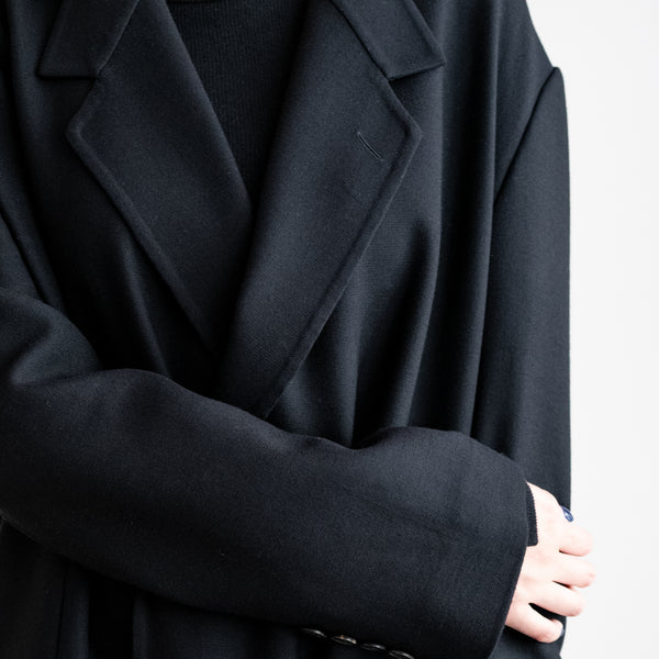 SUPER180'S WORSTED RIVER FULL-LENGTH ROBE COAT