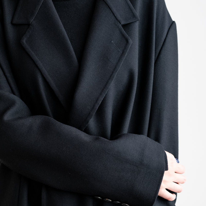 SUPER180'S WORSTED RIVER FULL-LENGTH ROBE COAT