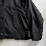 HEAVY WOOL CROPPED OVERSIZED JACKET