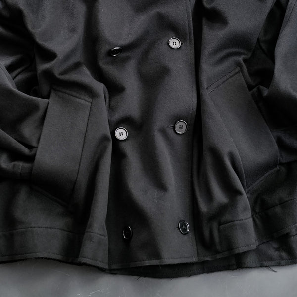 HEAVY WOOL CROPPED OVERSIZED JACKET