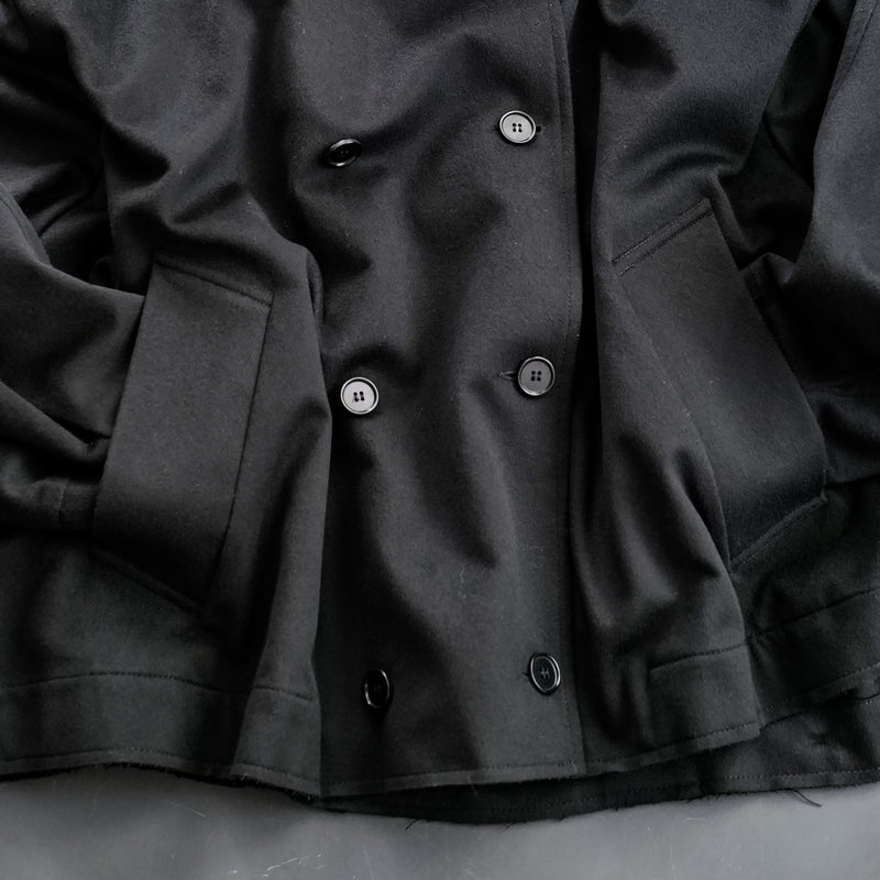 HEAVY WOOL CROPPED OVERSIZED JACKET