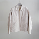 COTTON TWILL ZIP SHORT JACKET