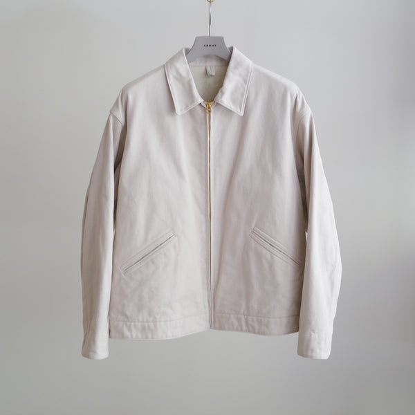 COTTON TWILL ZIP SHORT JACKET