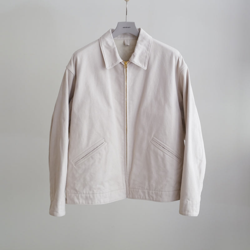 COTTON TWILL ZIP SHORT JACKET