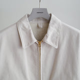 COTTON TWILL ZIP SHORT JACKET