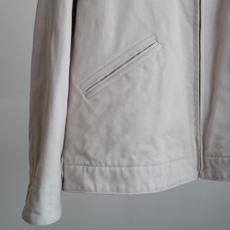 COTTON TWILL ZIP SHORT JACKET