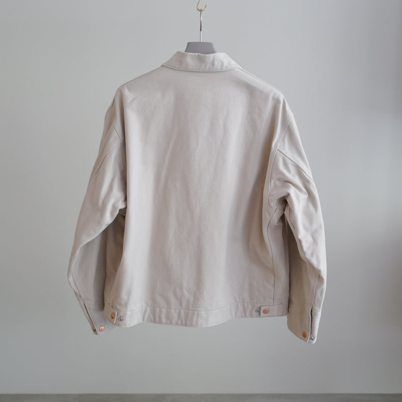 COTTON TWILL ZIP SHORT JACKET