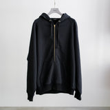 COTTON FLEECE ZIP PARKA