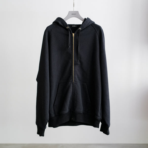 COTTON FLEECE ZIP PARKA