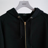 COTTON FLEECE ZIP PARKA