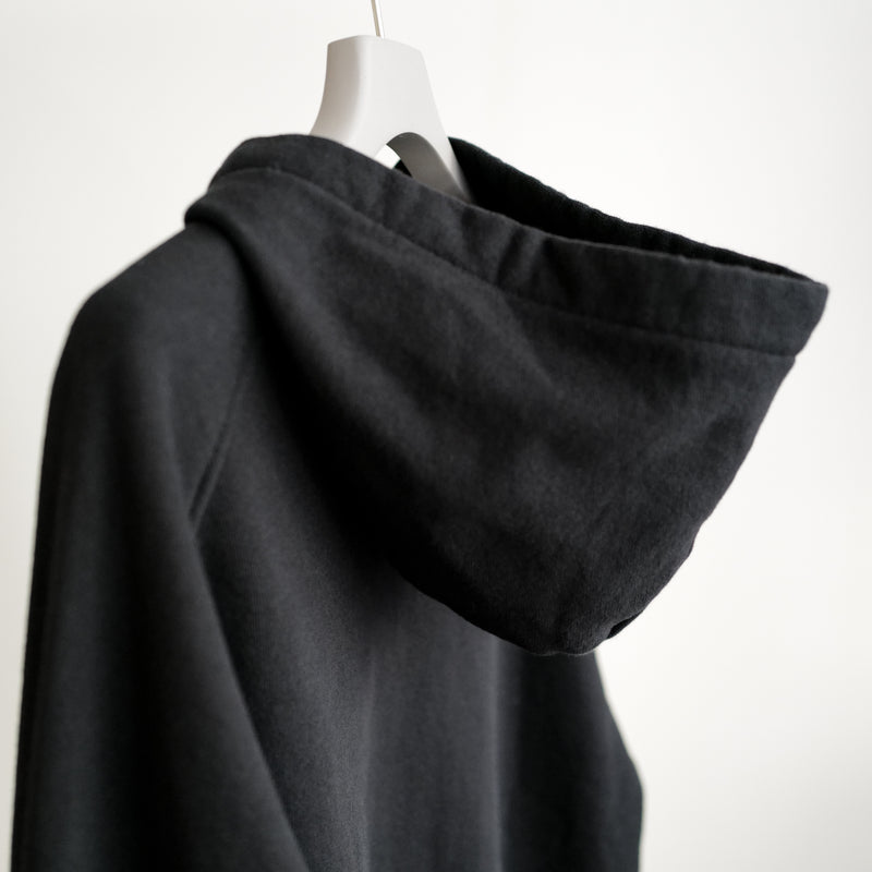 COTTON FLEECE ZIP PARKA