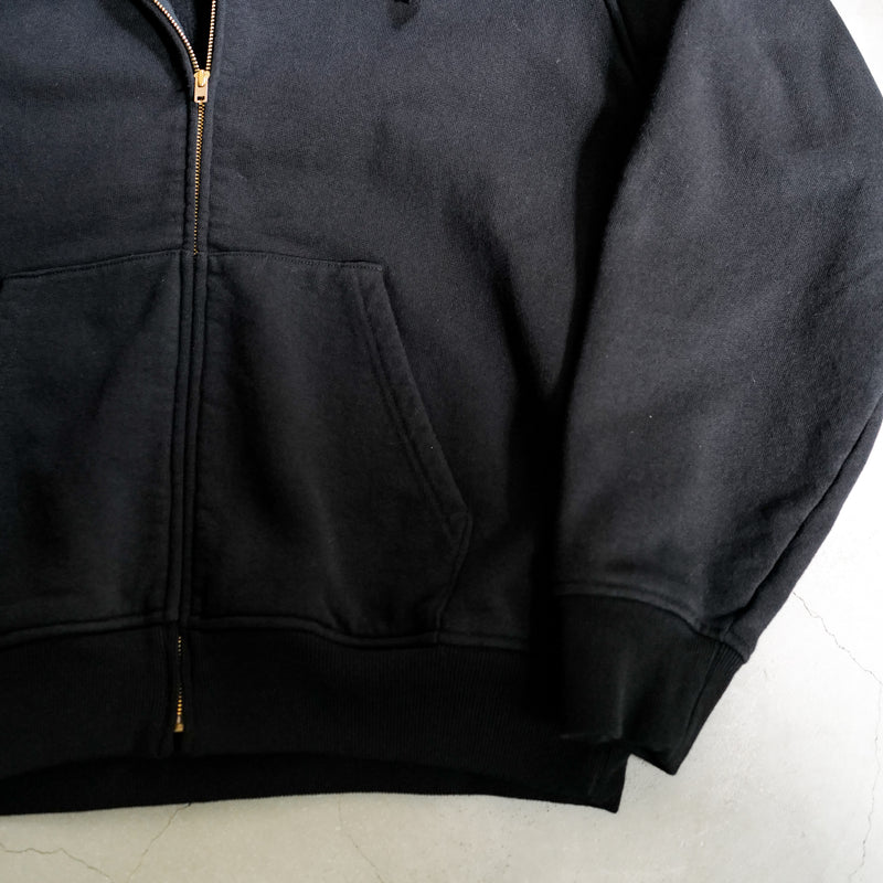COTTON FLEECE ZIP PARKA