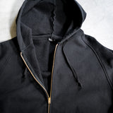 COTTON FLEECE ZIP PARKA
