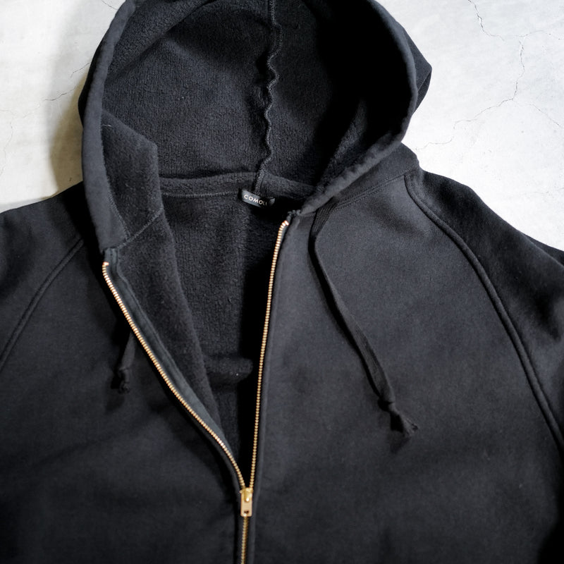 COTTON FLEECE ZIP PARKA
