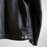 CALF SKIN ZIP SHORT JACKET