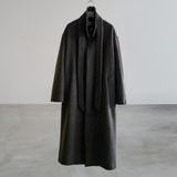 OVERSIZED COAT WITH LEATHER PATCH