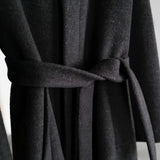 OVERSIZED COAT WITH LEATHER PATCH