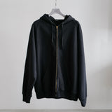 COTTON FLEECE ZIP PARKA