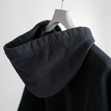 COTTON FLEECE ZIP PARKA