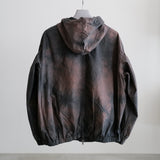 POPLIN HOODED ZIPPER JACKET