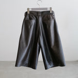LAMB VEGETABLE LEATHER UNEVEN DYEING SHORTS